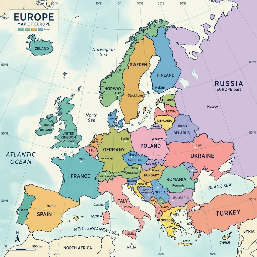 Static Map of Europe